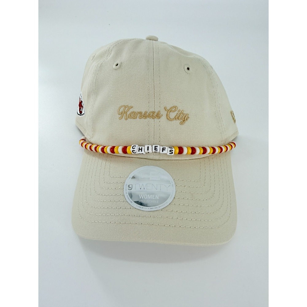 Kansas City Chiefs New Era Womens Friendship Bracelet 9Twenty Adjustable Hat NWT